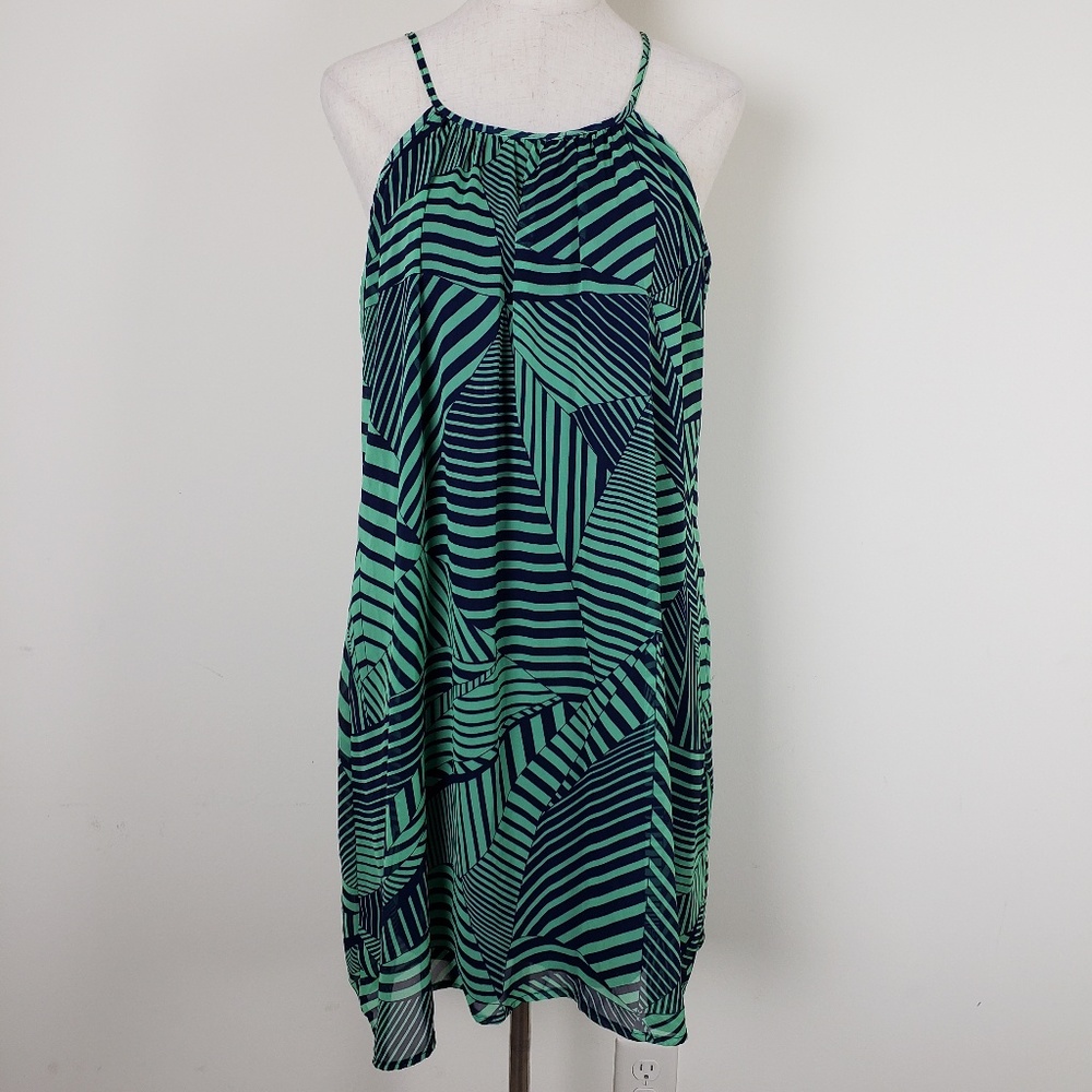 Dina Be Francesca's Blue Green Dress